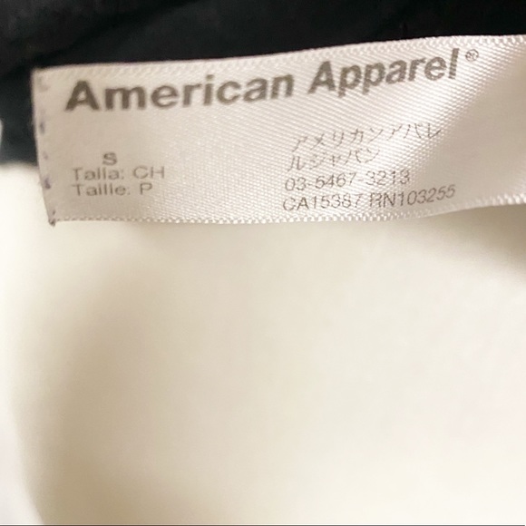 American Apparel Black Lace Raglan Sleeve Top - Picture 4 of 5